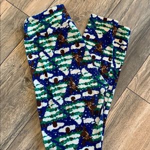 LuLaRoe Christmas Leggings Size OS